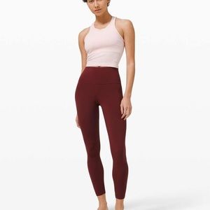 Lululemon align pant 25” in red merlot size 12